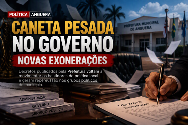 Nova rodada de exonerações atinge aliados do vereador Wilton Melo na Prefeitura de Anguera